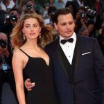 Johnny Depp med sin kæreste Amber Heard