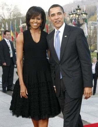 ברק אובמה עם אשתו מישל אובמה