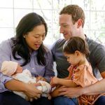 Mark Zuckerberg sa suprugom i dvjema kćerima Maxom (u krilu) i August