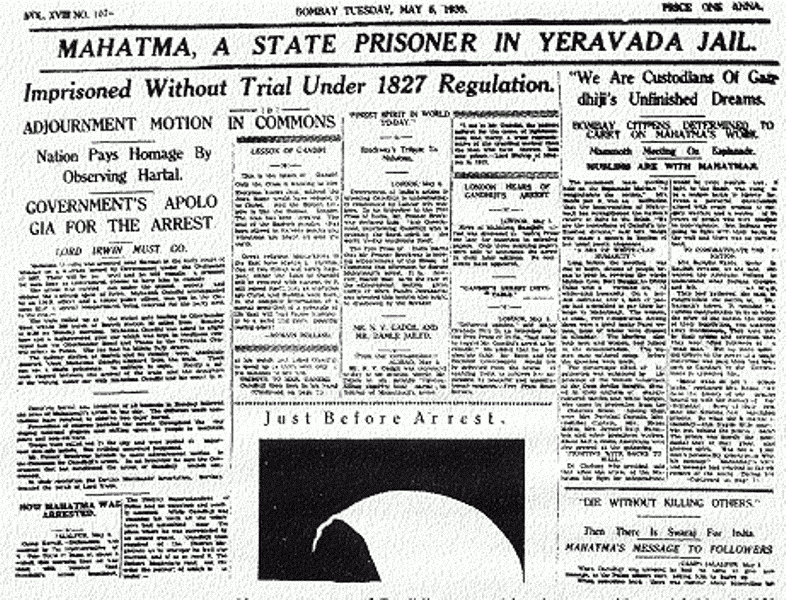   Zprávy o Mahátmá Gándhím ve vězení Yarwada