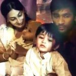 Aishwarya-r-Dhanush-mit-ihrem-Ehemann-und-Kindern