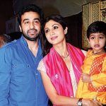 Raj Kundra avec sa femme et son fils