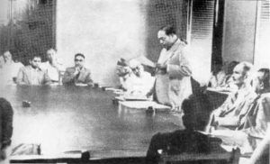 B. R. Ambedkar mit den Soldaten des Mahar-Regiments und der Bewegung
