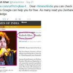 Kailash Kher Tweet voor TOI