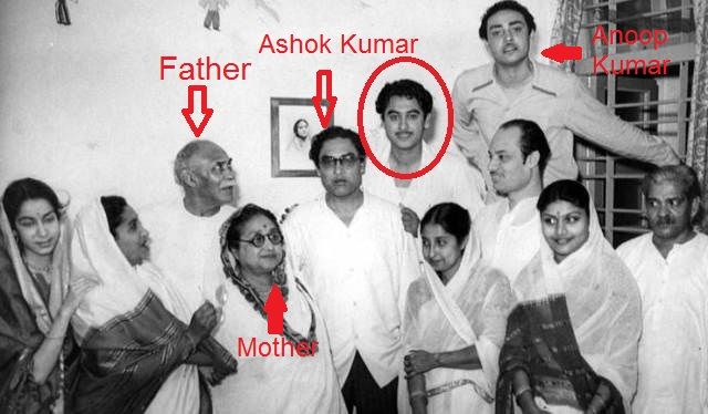Kishore Kumar med sin familie