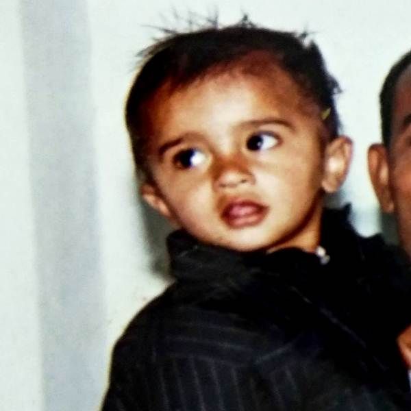 Safin Hasan quando ele tinha um ano e meio