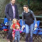 Ben Affleck avec sa femme et ses filles