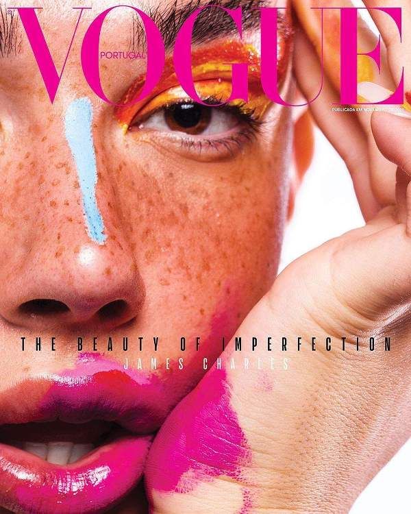 Джеймс Чарлз на корицата на списанието на Vogue Португалия