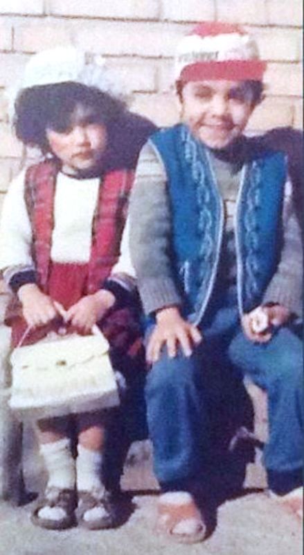 Une photo d'enfance de Golshifteh Farahani et de son frère