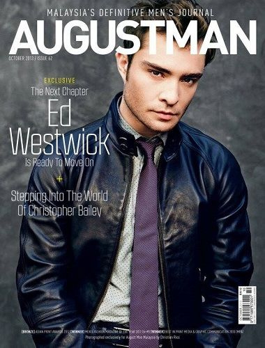  Ed Westwick esiintyi August Man -lehden kannessa