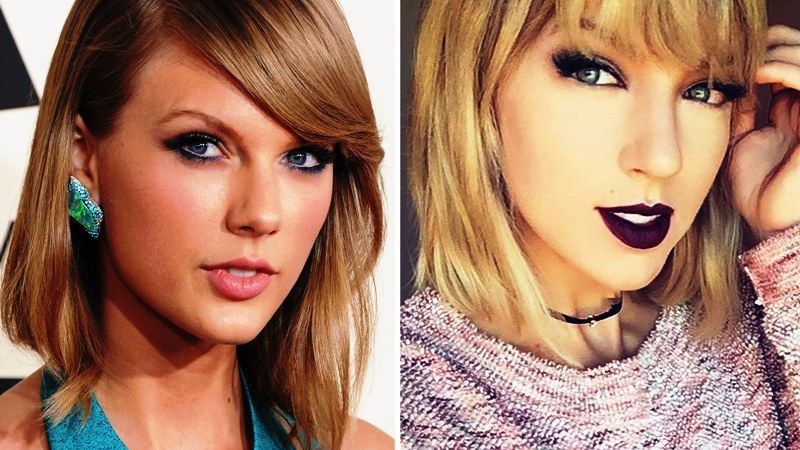Taylor Swift (à gauche) et April Gloria (à droite)