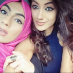 Ramina Ashfaque cu sora ei