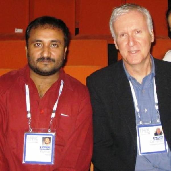 Anand Kumar với James Cameron