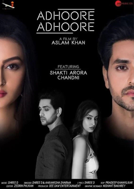   Chandni Sharma 2019 şarkısının afişinde'Adhoore Adhoore