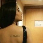   Himanshi Khurana's tattoo on her back