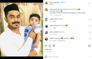   Post na Instagramie udostępniony przez Mohammeda Azeema, na którym świętuje Ramadan ze swoim synem