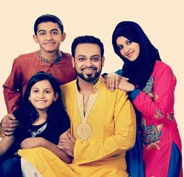   Ahmed Aamir z rodziną