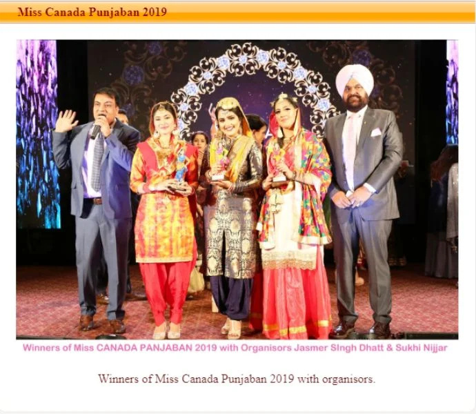   Gaganjit Kaur Winning Miss Canada Punjaban 2019