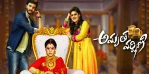   Poster acara televisi Telugu Amrutha Varshini