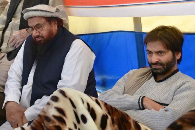 Yasin Malik con el terrorista Hafiz Saeed