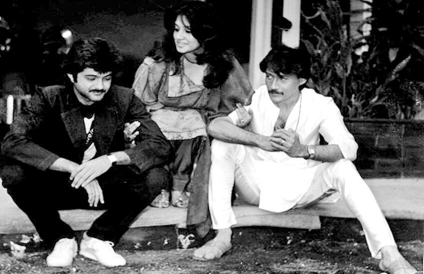 Moon Moon Sen med Anil Kapoor og Jackie Shroff i Andar Bahaar