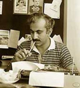 M J Akbar w biurze telegraficznym