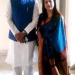 Biplab Kumar Deb com sua esposa Niti Deb