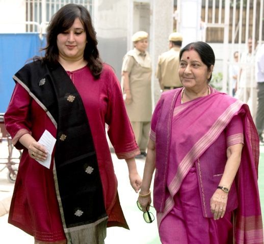 Sushma Swaraj with her Daughter Bansuri Swaraj