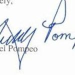 Signature de Mike Pompeo