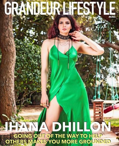 Ihana Dhillon på forsiden af ​​bladet Grandeur Lifestyle
