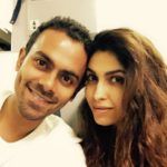 Anusha Mani con su marido