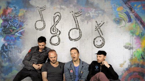 نتيجة الصورة لـ Coldplay giphy