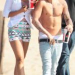 Justin Bieber med sin tidligere kæreste Yovanna Ventura