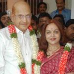 Vijaya Nirmala med sin mand, Krishna Ghattamaneni