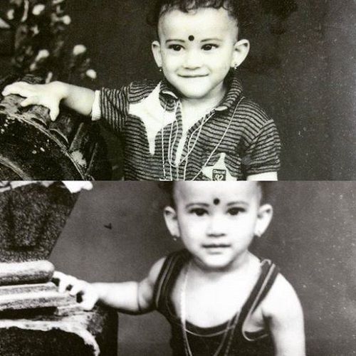 Uma foto da infância de Som Shekar com seu irmão mais novo