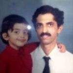 pranitha-subhash-bērnība-ar-savu tēvu