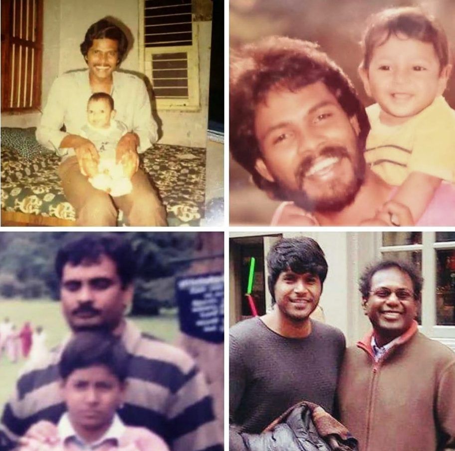 सुदीप किशन अपने पिता और चाचा के साथ