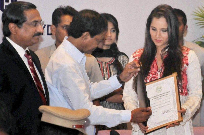 Sania Mirza, kaip Telanganos valstijos prekės ženklo ambasadorė
