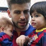 Gerard pique avec ses enfants Milan et Shasa