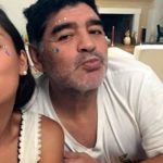 Diego Maradona avec sa fille Jana Maradona