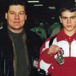 Igor Akinfeev med sin far