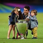 Luis Suarez mit seinen Kindern