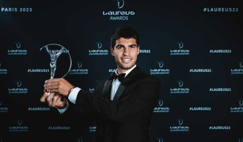 Carlos Alcaraz med priset Laureus World Breakthrough of the Year