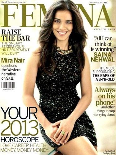 Сайна Невал на корицата на списание Femina