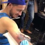 Татуировка на ръката на Eden Hazard