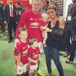 Wayne Rooney mit seinen Kindern Kai Wayne (ältester) Klay Anthony und Kit Josheph und Frau