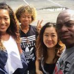 Naomi Osaka avec ses parents et sa sœur
