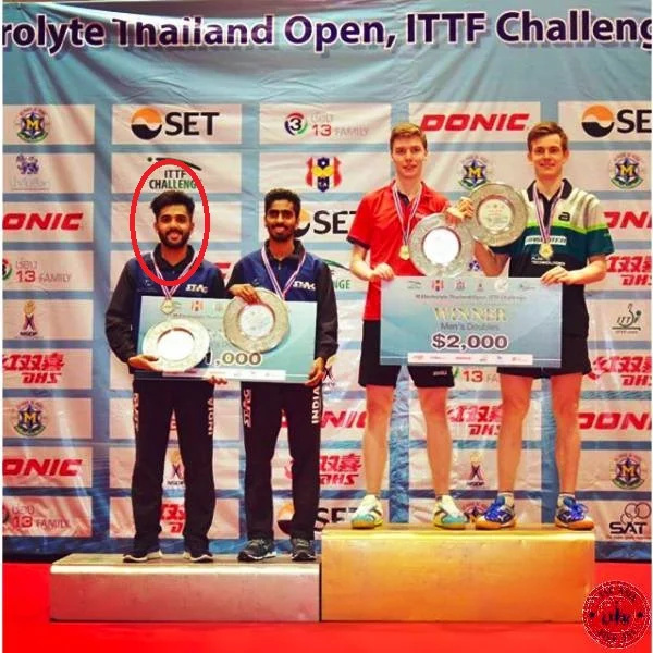   Sanil Shetty etter å ha vunnet en sølvmedalje på Thailand Open 2018