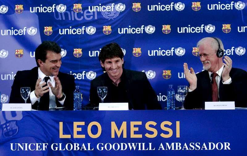 Lionel Messi nimitettiin UNICEFin hyvän tahdon suurlähettilääksi