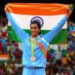 PV Sindhu efter at have vundet et sølv ved OL i Rio
